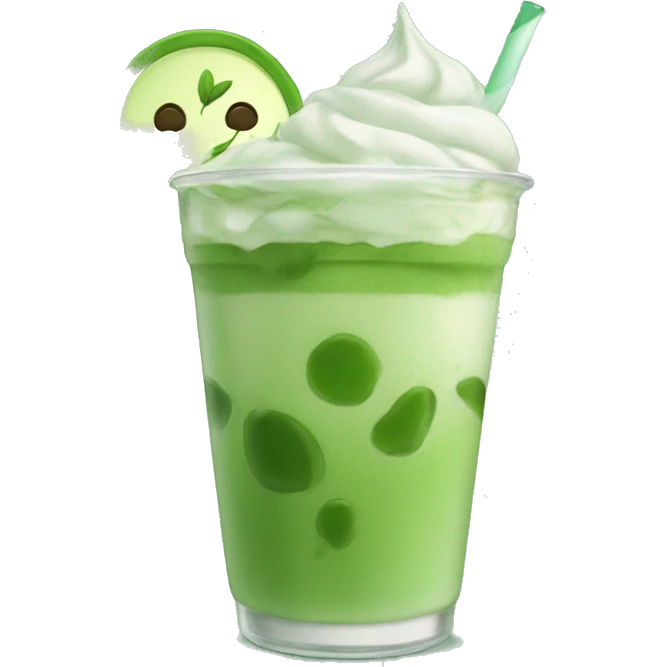 Iced matcha latte  emoji