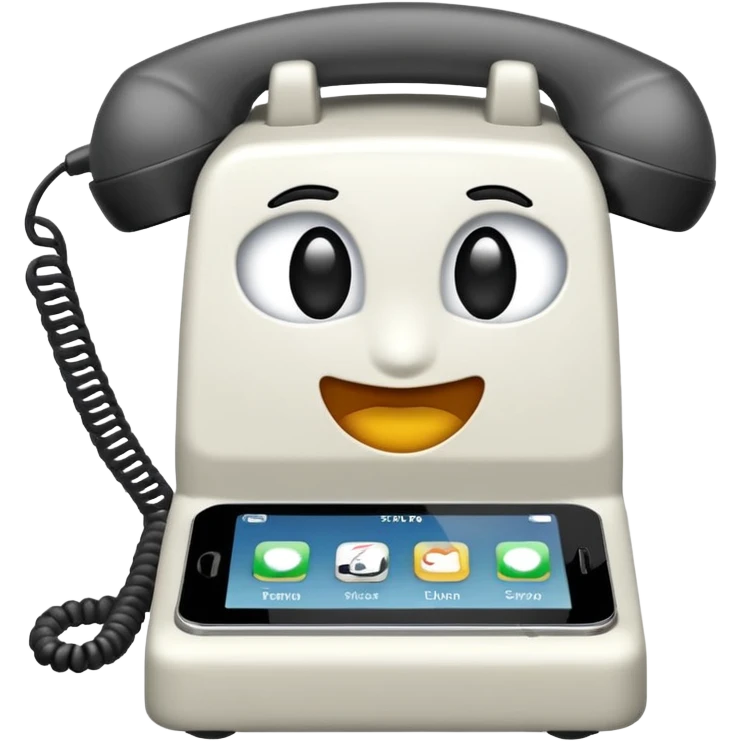 Dokunmatik telefon beyaz ekran emoji