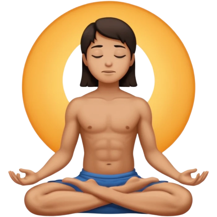 meditating (dark hair) emoji