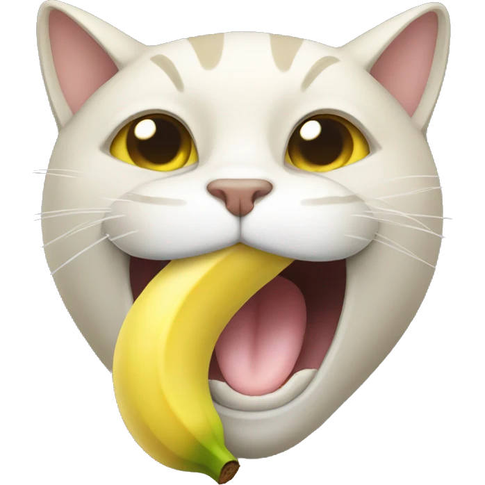 CAT eating a banana emoji