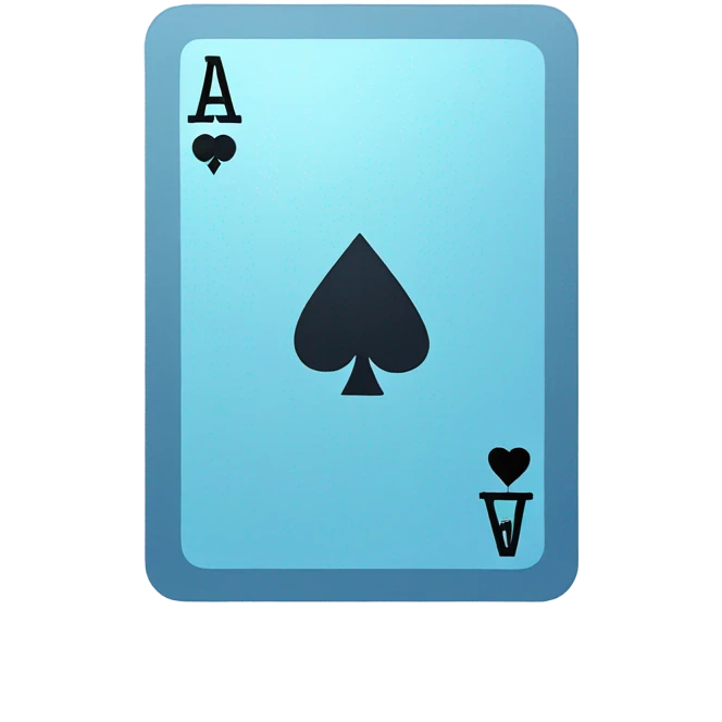 playing card that is blue emoji