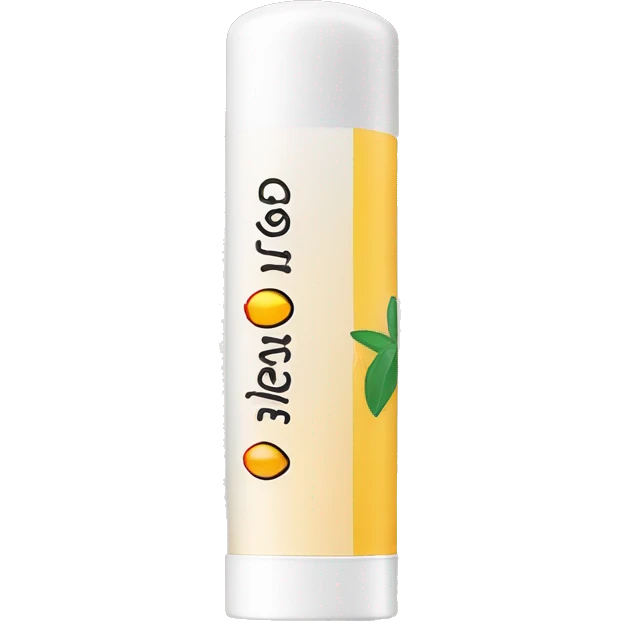 lip balm with label emoji