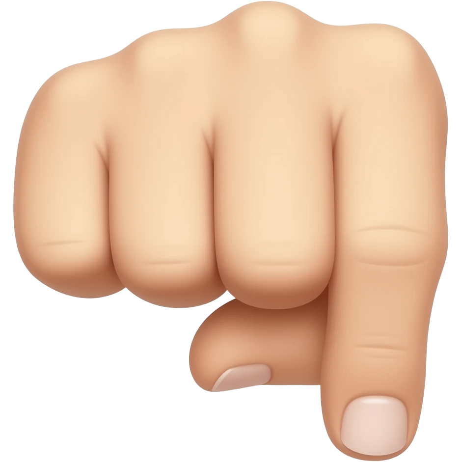 A hand with all fingers down and only the shortest finger up emoji