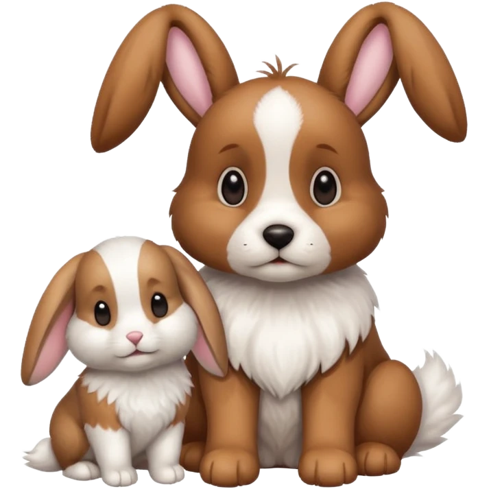 Dog with bunny emoji