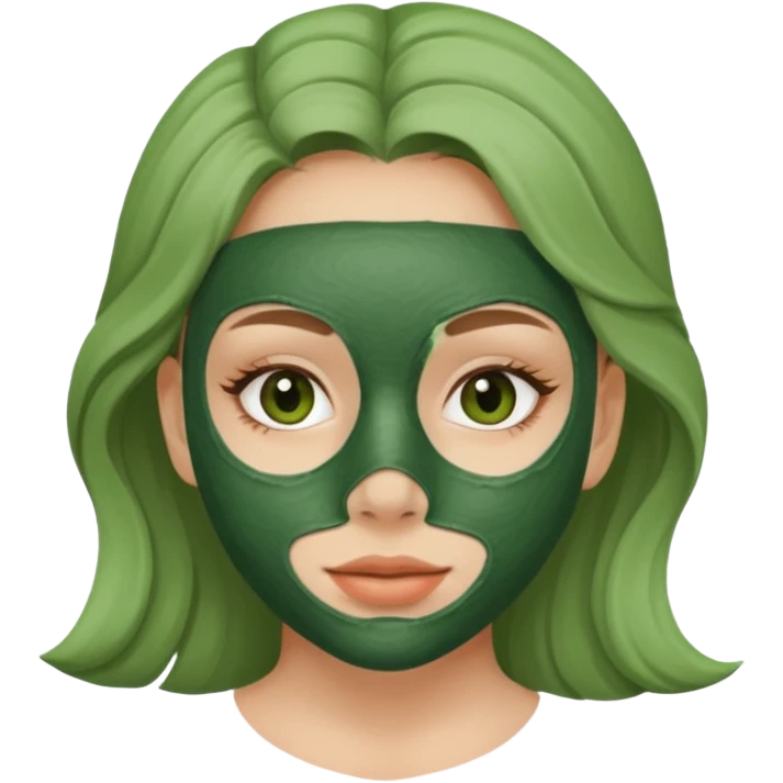 girl with clay face mask on emoji