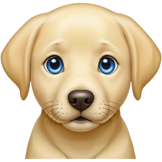 Yellow lab blue emoji