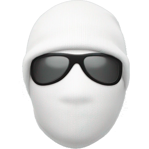 white ski mask emoji