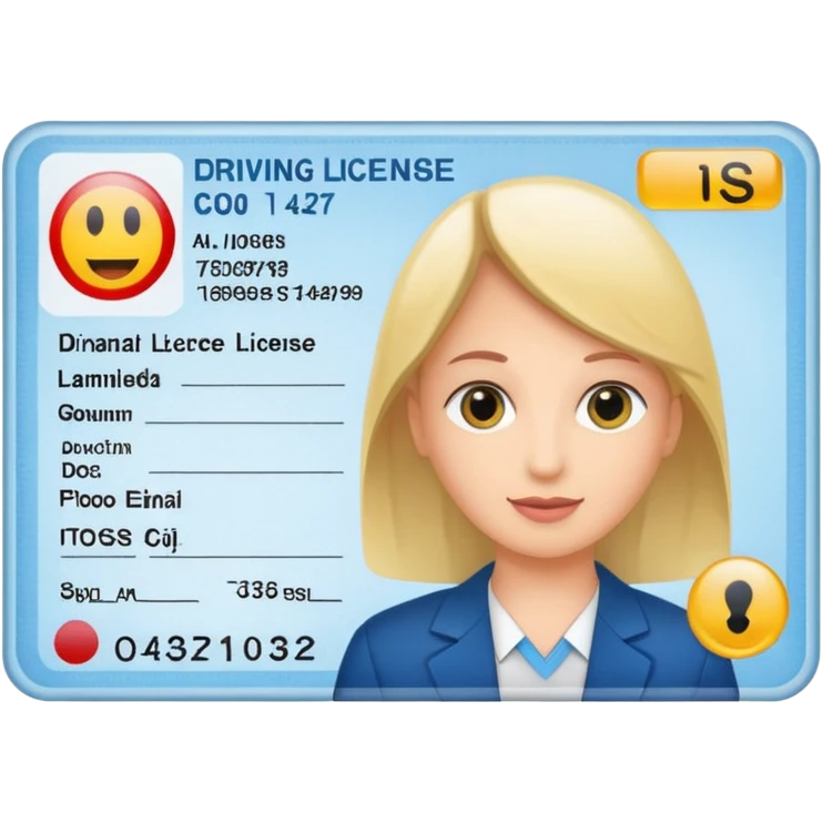 driving license emoji