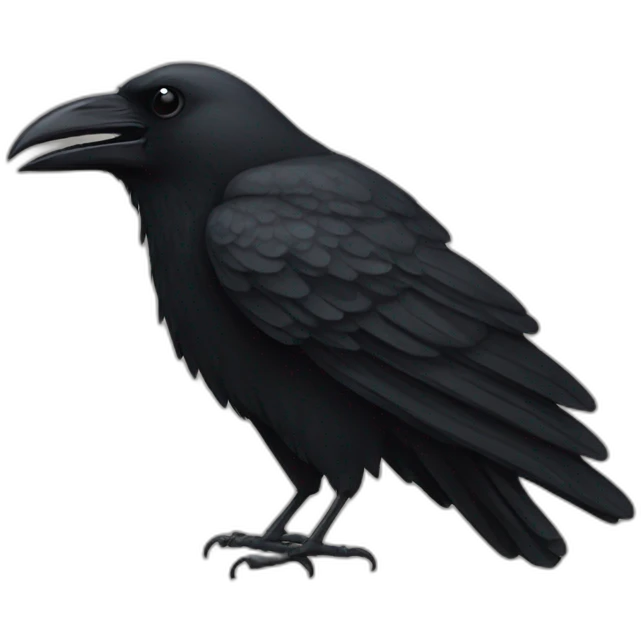 Black crow school logo emoji