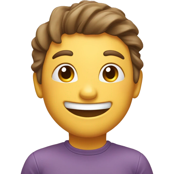 a smiling blushing face emoji with kicking feet behind its head and hands holding its head emoji
