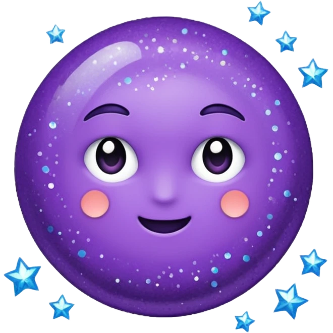glitter purple and cian lixeira emoji