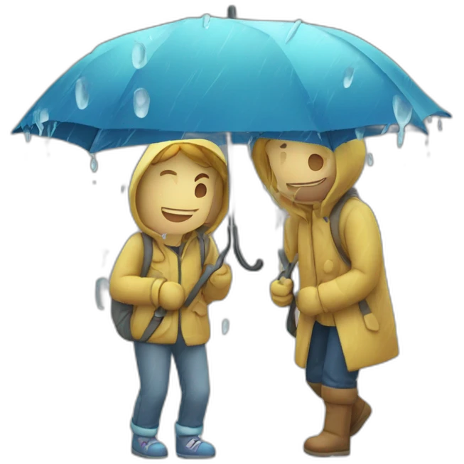 Spaziergang im Regen emoji