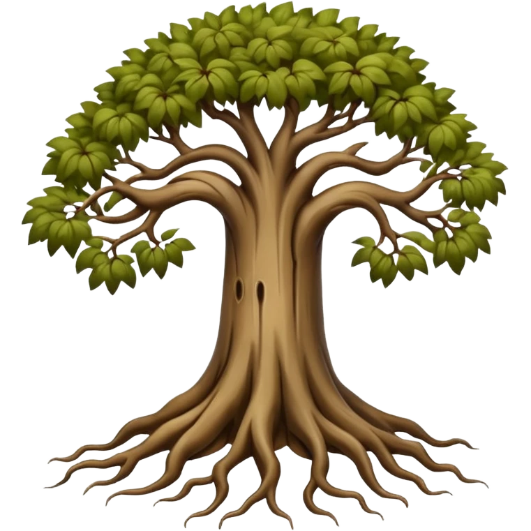a tree with long roots emoji