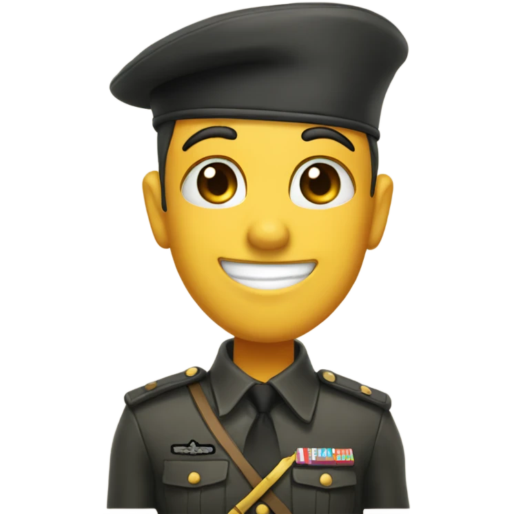 Saluting while winking and smiling  emoji