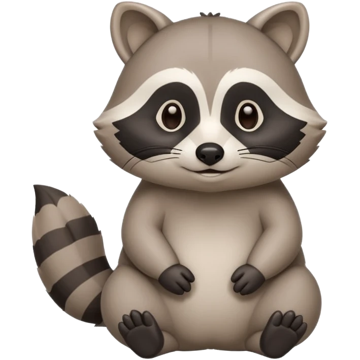 Calm, friendly raccoon mascot for an educational app.
Soft rounded shapes, gentle face, no sharp edges.
Minimal details, clean outline, neutral cool colors.
Relaxed, supportive expression.
Simple, slightly chubby body, easy to animate.
ASD-friendly, calm guide vibe n cute. emoji