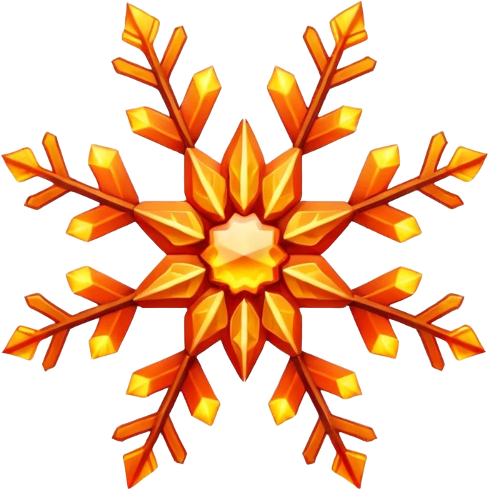 a fiery snowflake that is ignited emoji