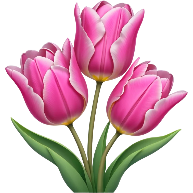 Pink tulips emoji