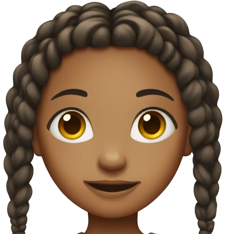Girl with braids African emoji
