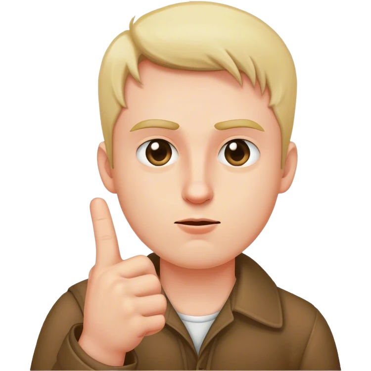   Trump with middlefiger emoji