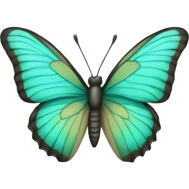 Turquoise butterfly emoji