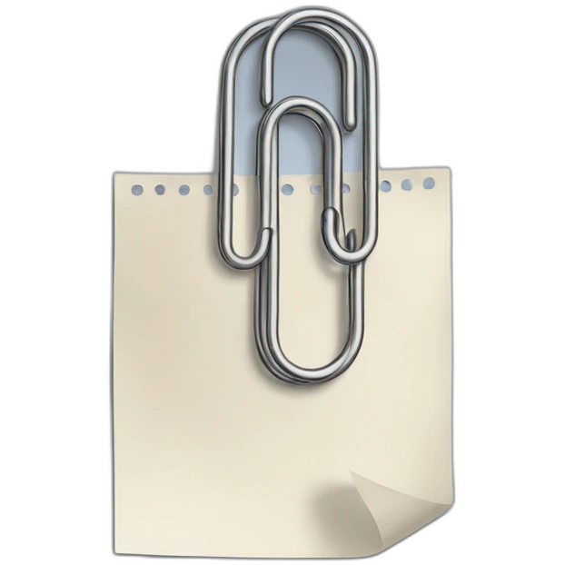 paper clip with 2 paper sheets emoji