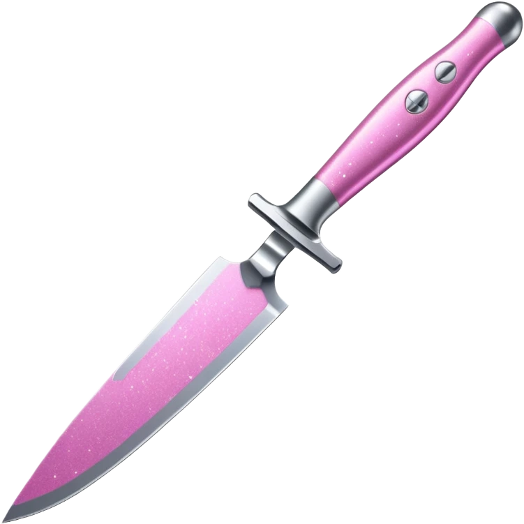 Pink glitter knife emoji
