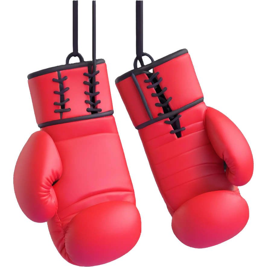 A pair of boxing gloves padded and rounded emoji