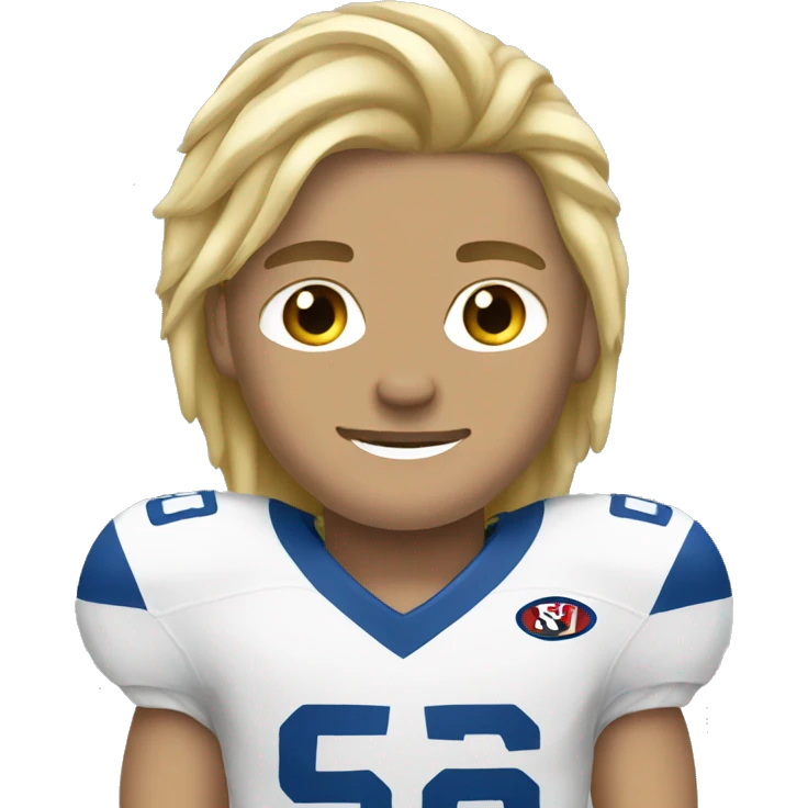 cool football player blond hair emoji