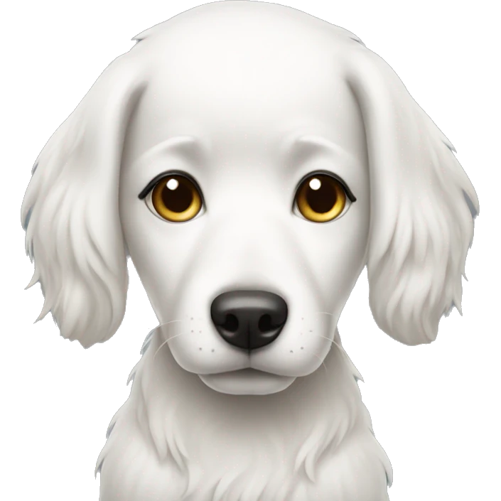 White dog girl  emoji