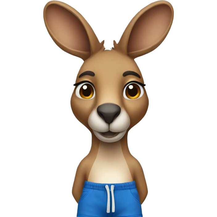Kangaroo with blue shorts emoji