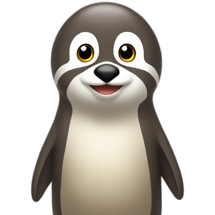 Un pingouin sur une loutre emoji