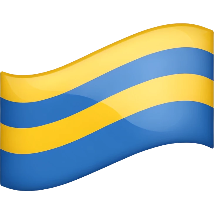 Uma bandeira de país tipo da Ucrânia mais em vez da cor azul vc coloca a cor preta onde fica o azul preto sem a cor azul na bandeira emoji