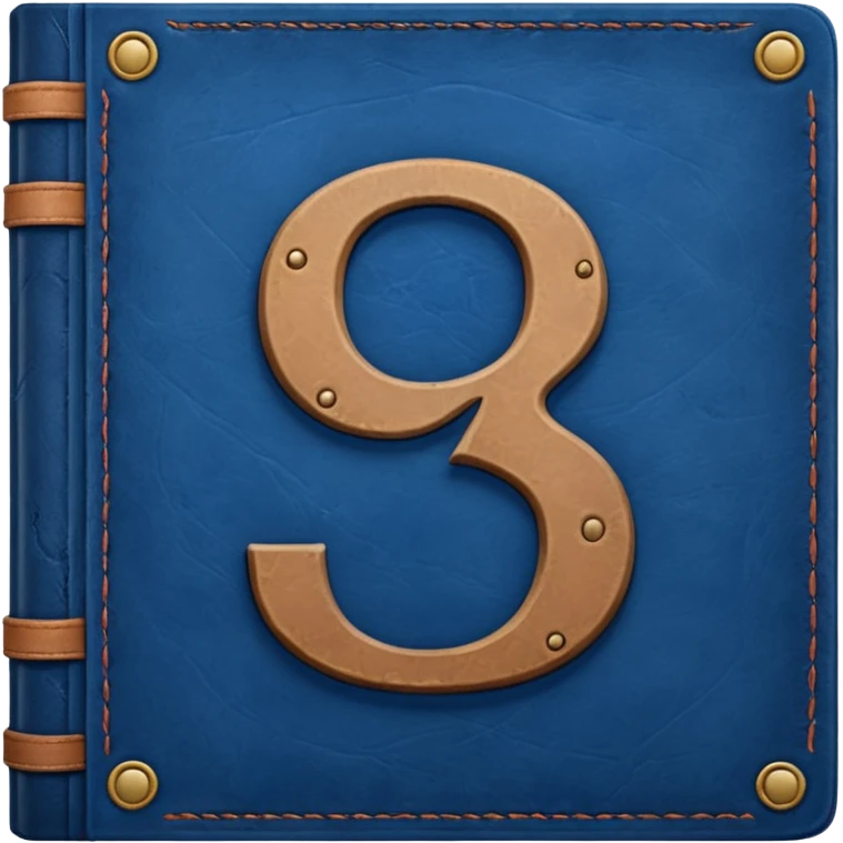 Dark blue book with a number "9" in the cover emoji