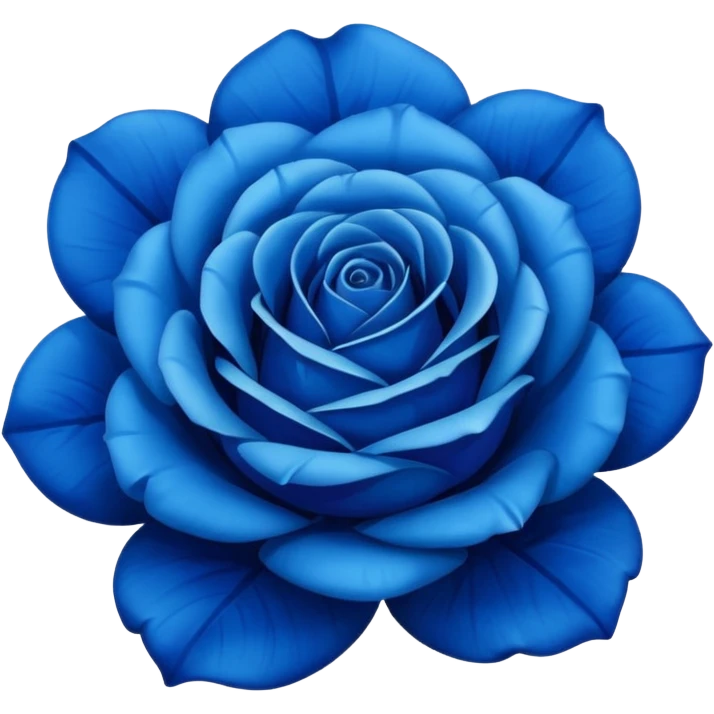 Blue flower like a rose but blue emoji