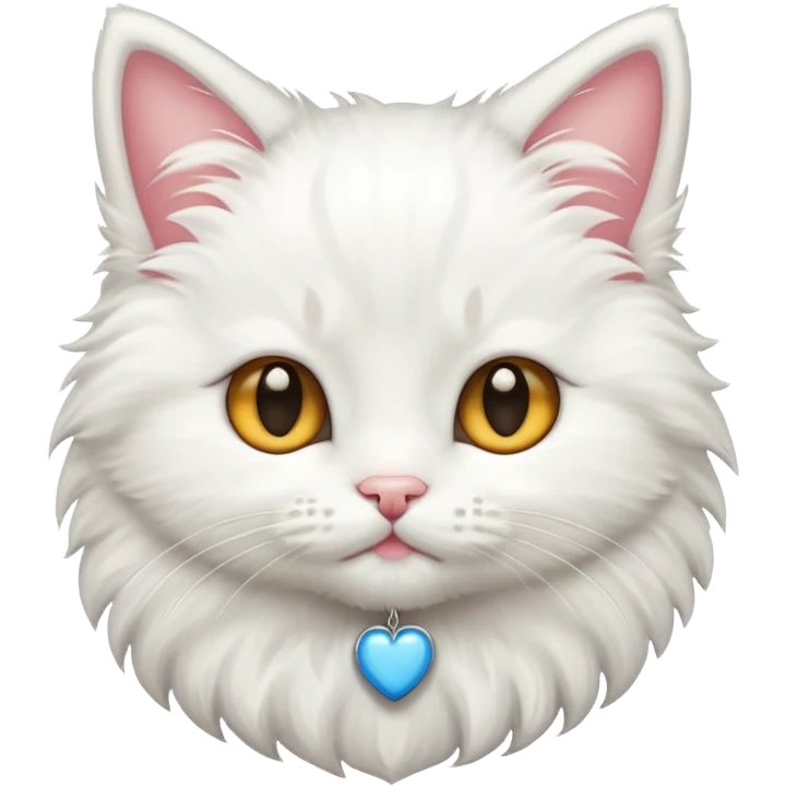 белый милый котенок emoji