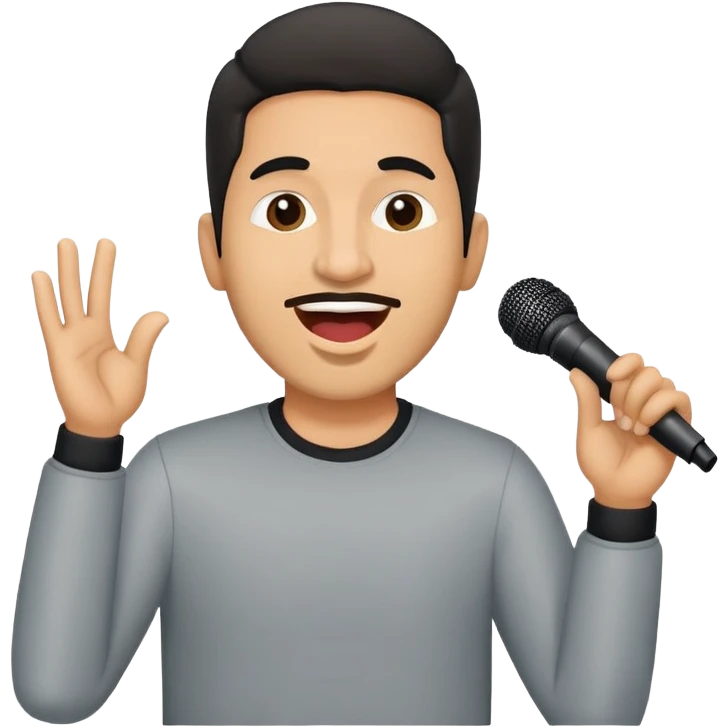 Happy Rock Pop Latino Music Male Singer in his 30s emoji