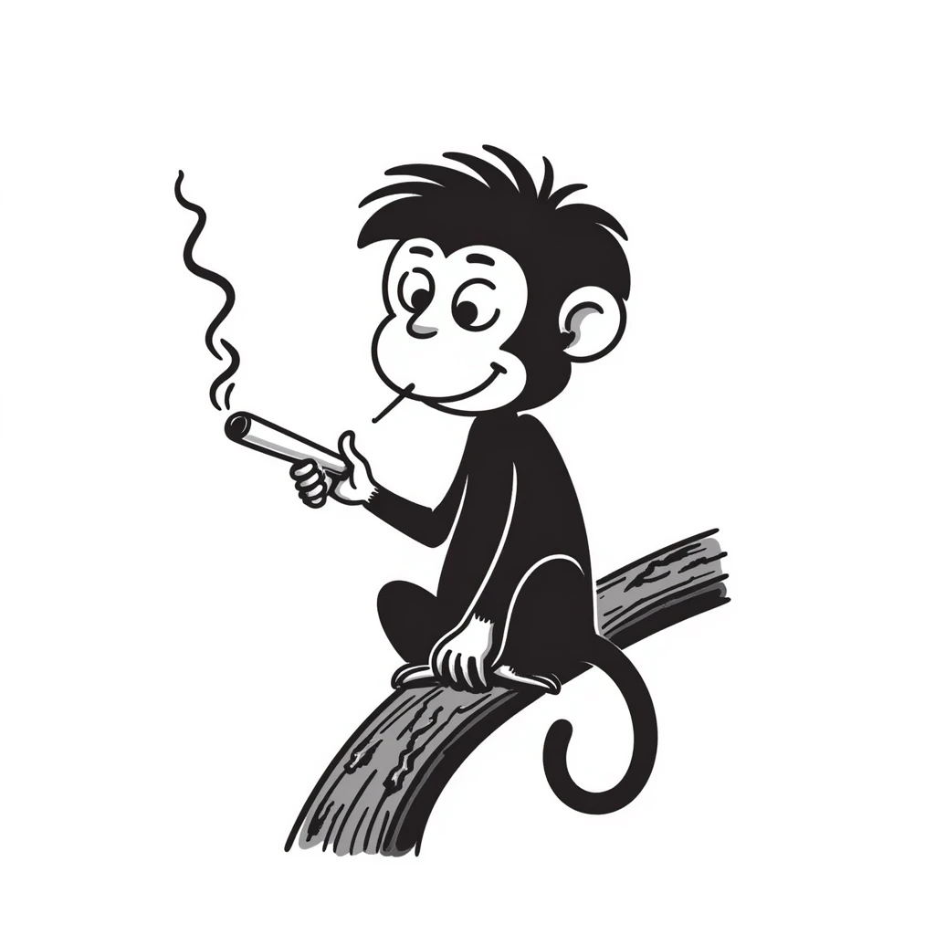 monkey smoking weed emoji