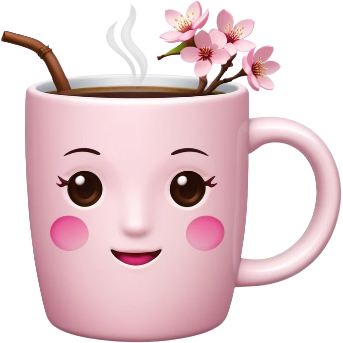 Cherry Blossom coffee emoji