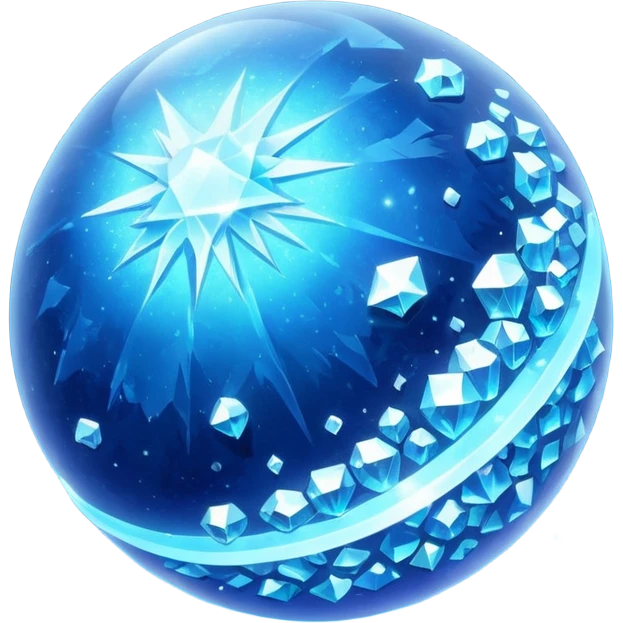 blue planet, Crystal Planet, surface covered in glowing crystals with lots of dust emoji