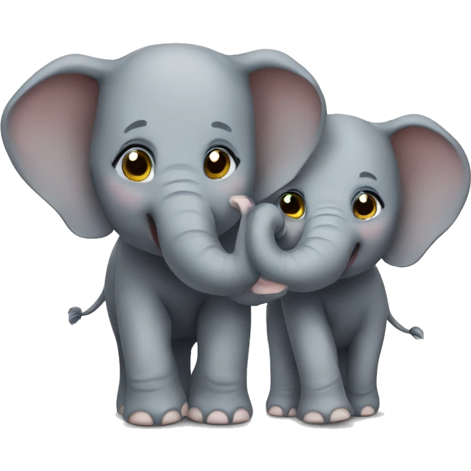 Cute elephant twins emoji
