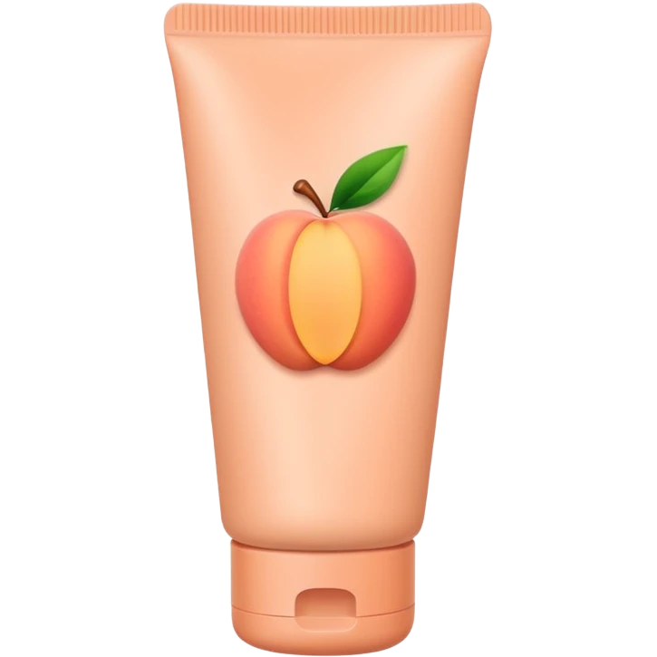 solid light peach plain skincare tube emoji