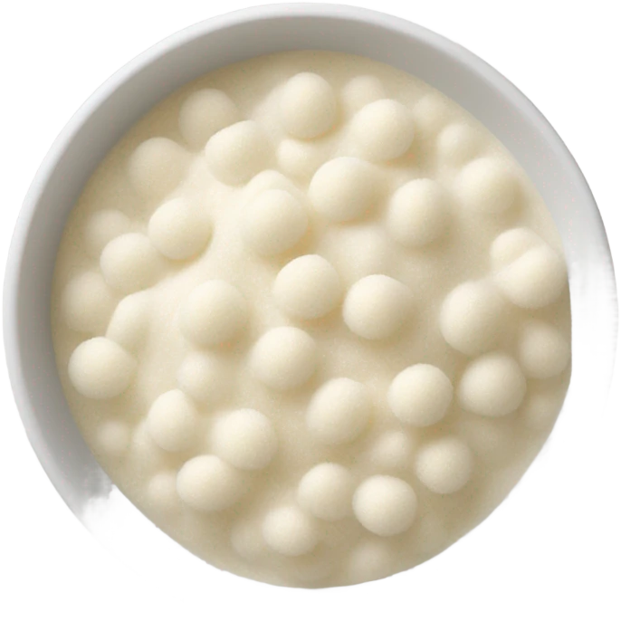 mixing sugar and milk into a bow emoji