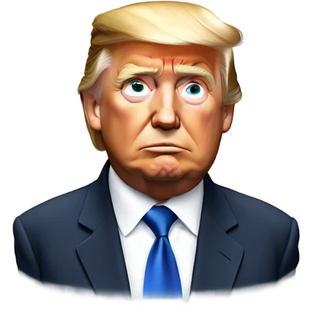 Realistic Trump saying Sad emoji