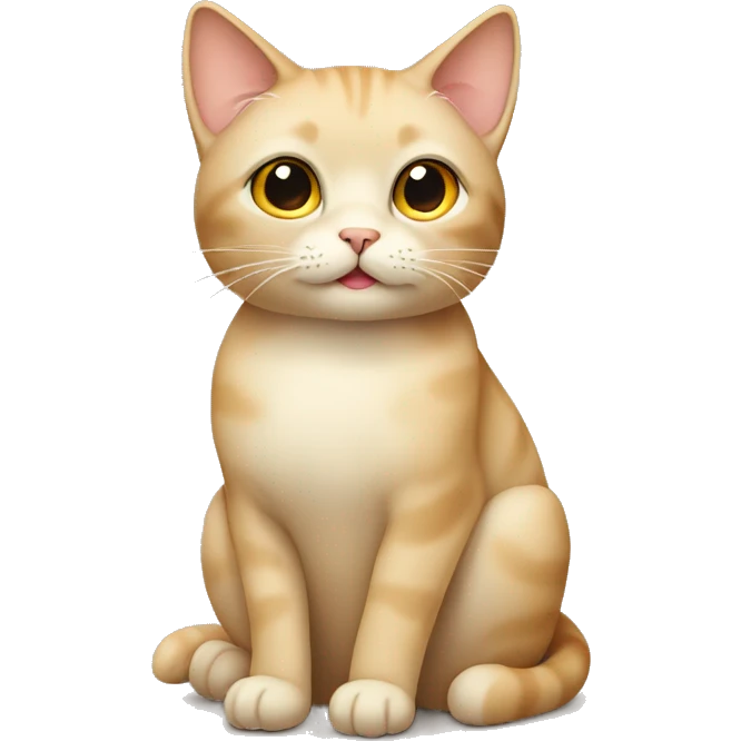 Beige cat sitting emoji