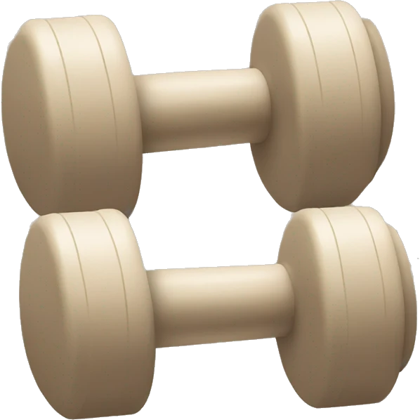 beige dumbbells emoji