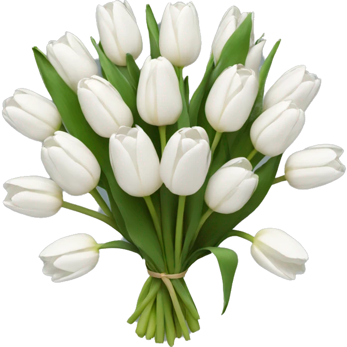 white tulip bouquet  emoji