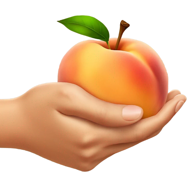 hand slapping a peach emoji
