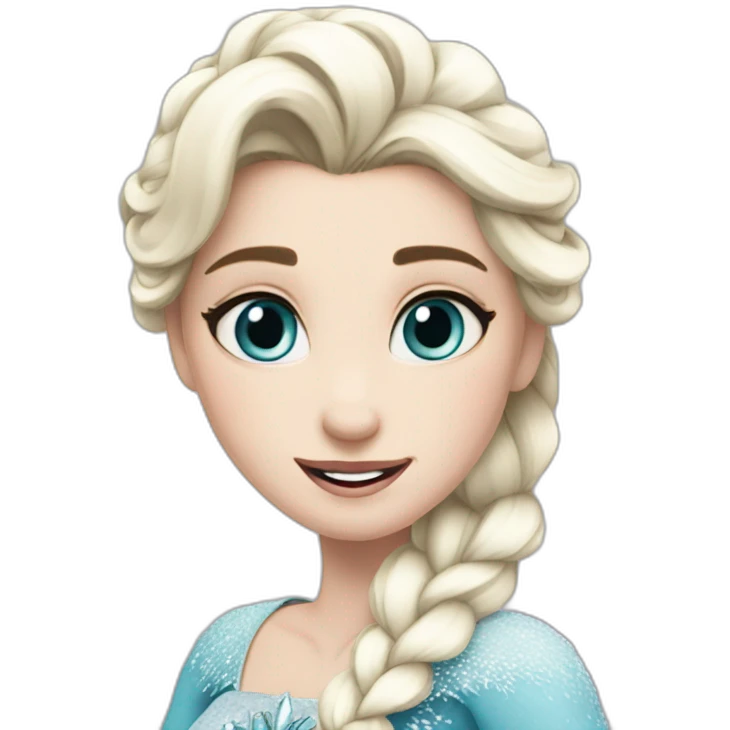 Elsa sans cheveux emoji