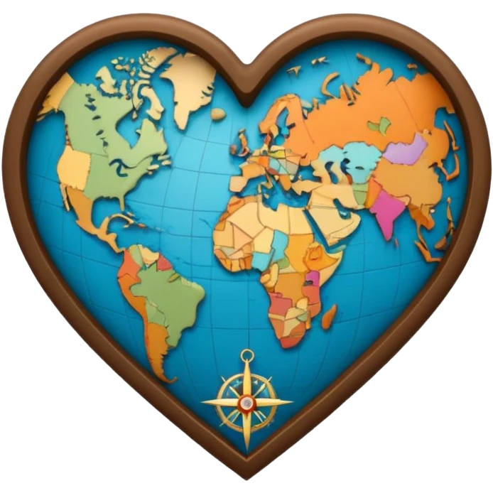 travel themed heart emoji