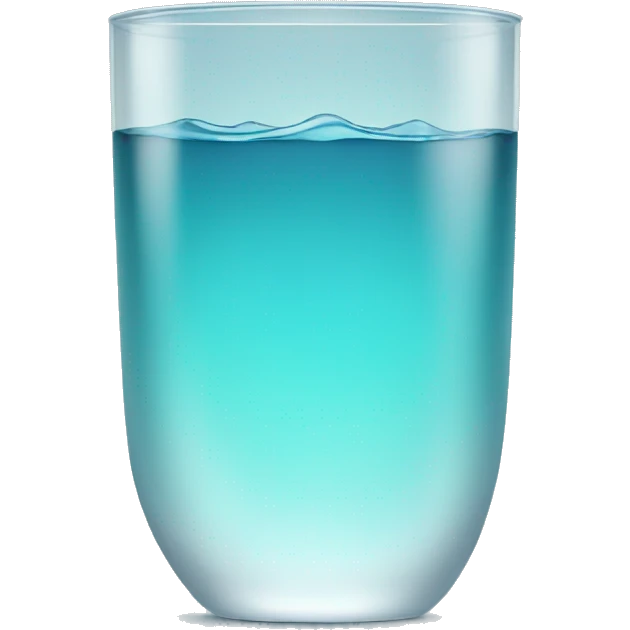 clear water in glass emoji